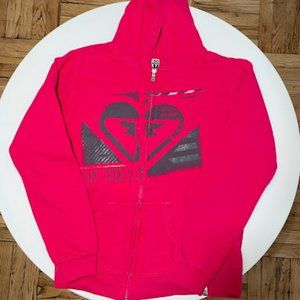 Roxy Heart SF Hoodie, Red, Size Small